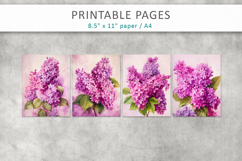 floral junk journal printables, lilac flowers Product Image 2