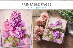 floral junk journal printables, lilac flowers Product Image 1