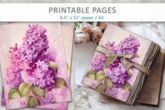 floral junk journal printables, lilac flowers Product Image 5