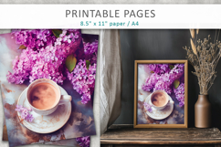 coffee and lilac flowers junk journal printables Product Image 7