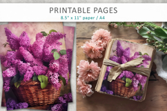 lilac flowers junk journal, paper craft printables Product Image 4