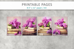 lilac flowers junk journal, digital paper Product Image 2