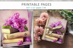 lilac flowers junk journal, digital paper Product Image 4