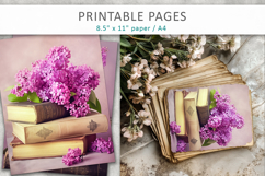 lilac flowers junk journal, digital paper Product Image 6