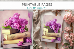 lilac flowers junk journal, digital paper Product Image 8