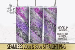Lilac Leopard Skinny Tumbler Wrap PNG Milky Way Tumbler Bundle