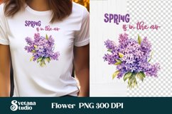 Lilac flower clipart design, floral sublimation for T-shirts Product Image 1
