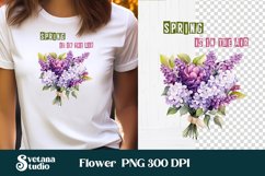 Lilac flower clipart design, floral sublimation for T-shirts Product Image 1