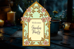 Flower Lilies Stained glass - 5 SVG layers Product Image 2