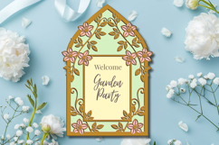 Flower Lilies Stained glass - 5 SVG layers Product Image 1