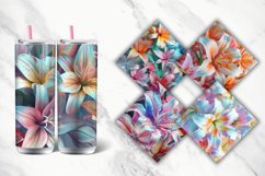 3D Lilies Flowers Tumbler wrap Bundle Product Image 4