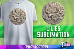 Lilies Sublimation Design|Lilies PNG Files|Flower Design Product Image 6