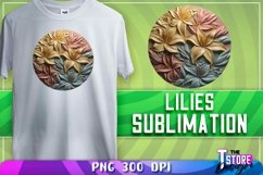 Lilies Sublimation Design|Lilies PNG Files|Flower Design Product Image 15