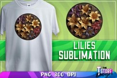 Lilies Sublimation Design|Lilies PNG Files|Flower Design Product Image 16