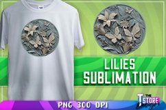 Lilies Sublimation Design|Lilies PNG Files|Flower Design Product Image 9