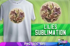Lilies Sublimation Design|Lilies PNG Files|Flower Design Product Image 12