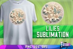 Lilies Sublimation Design|Lilies PNG Files|Flower Design Product Image 13