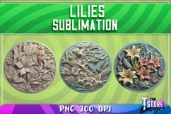 Lilies Sublimation Design|Lilies PNG Files|Flower Design Product Image 2