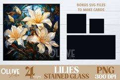 Stained Glass Lilies Sublimation PNG Bundle Product Image 2