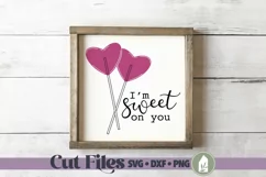 Two lollipops say I'm sweet on you for Valentine's Day sign making