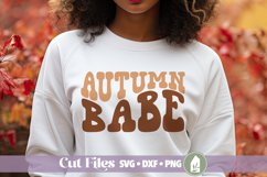 Retro Autumn Babe SVG, Fall Shirt SVG Product Image 1