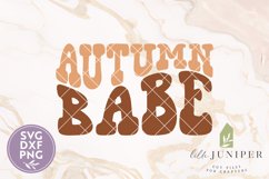 Retro Autumn Babe SVG, Fall Shirt SVG Product Image 2