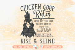 Chicken Coop Rules SVG, Wood Sign SVG, Chicken Sign Product Image 2