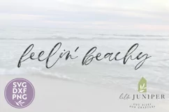Beach House SVG, Feelin' Beachy SVG, Wood Sign, Summer SVG Product Image 2