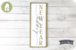 Happy New Year, New Year Porch Sign, Holiday SVG Product Image 1