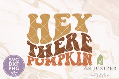 Hey There Pumpkin SVG, Retro Fall Shirt Design Product Image 2