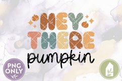 Retro Cute Hey There Pumpkin Grunge Sublimation File Product Image 2