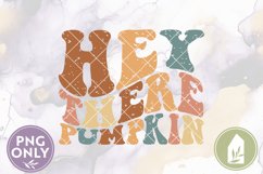 Retro Hey There Pumpkin Grunge Sublimation File Product Image 2