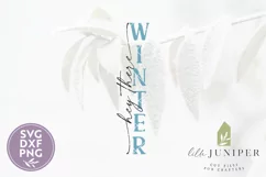 Hey There Winter, Christmas Porch Sign SVG Winter Porch Sign Product Image 2