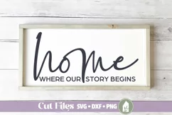 Home Where Our Story Begins SVG, Family SVG Product Image 1