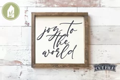Christmas SVG, Joy to the World, Christmas Sign SVG Product Image 1