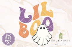 Lil Boo SVG, Kids Halloween Shirt SVG, Retro Halloween SVG Product Image 2