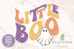 Retro Halloween Little Boo Kids Ghost SVG Product Image 2