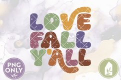 Retro Sublimation, Love Fall Y&#039;all PNG, Fall Sublimation Product Image 2