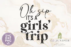 Girls Trip SVG, Oh Sip It's a Girls Trip, Vacation Shirt SVG Product Image 2