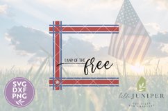 Patriotic Signs, Plaid SVG, Land of the Free SVG, 4th of Jul Product Image 2