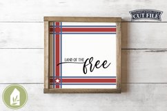 Patriotic Signs, Plaid SVG, Land of the Free SVG, 4th of Jul Product Image 1