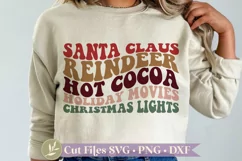 Retro Christmas SVG, Holiday Movies SVG, Hot Cocoa SVG Product Image 1