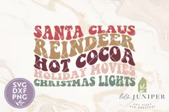 Retro Christmas SVG, Holiday Movies SVG, Hot Cocoa SVG Product Image 2