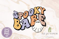 Retro Halloween Designs, Spooky Babe SVG, Halloween SVG Product Image 2
