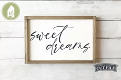 Sweet Dreams SVG, Nursery Sign SVG, Baby SVG Product Image 1