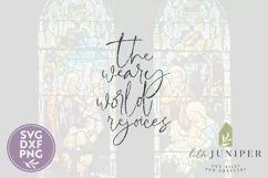 The Weary World Rejoices Christmas Sign SVG Product Image 2