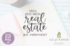 This Girl Sells Real Estate SVG, Real Estate Shirt SVG Product Image 2