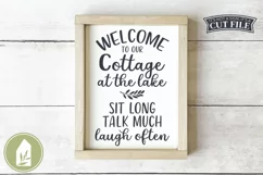 Lake SVG, Summer SVG, Welcome to our Cottage by the Lake Product Image 1