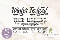 Winter Festival SVG, Vintage Style Christmas Sign SVG Product Image 2