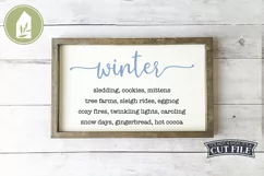 Winter SVG, Christmas Sign, Signs of Winter Product Image 1